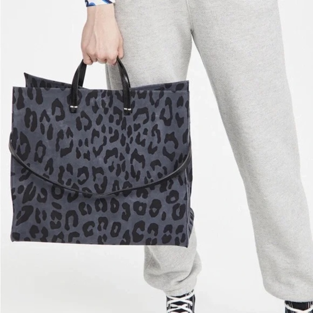 Clare V Simple Tote — Marine Pablo Cat Suede - Picture 2 of 6